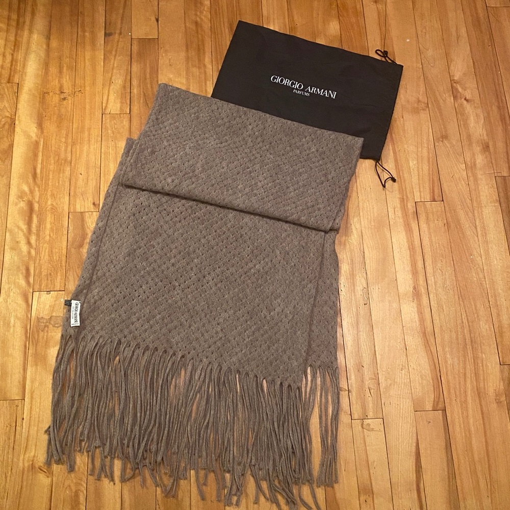 Giorgio Armani Alpaca/ Wool Fringe Scarf
